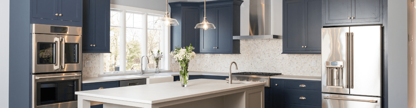 Blue Custom Home Kitchen New Jersey