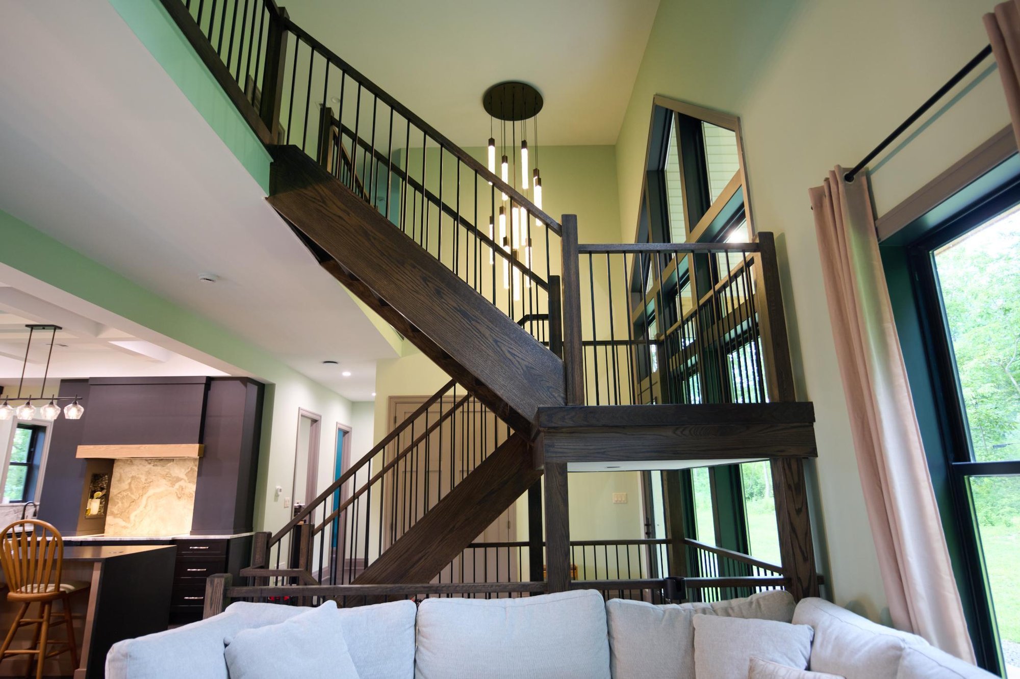 Custom Floating Staircase in Delaware Township by GTG Builders