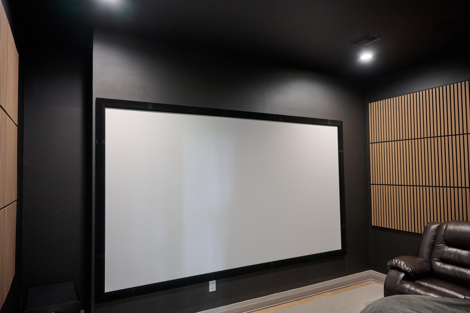 Theater Room in Delaware Township Custom Home