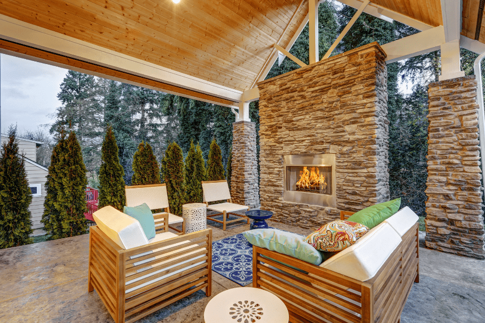 Secluded Relaxation Area in Custom Home in Hunterdon County NJ