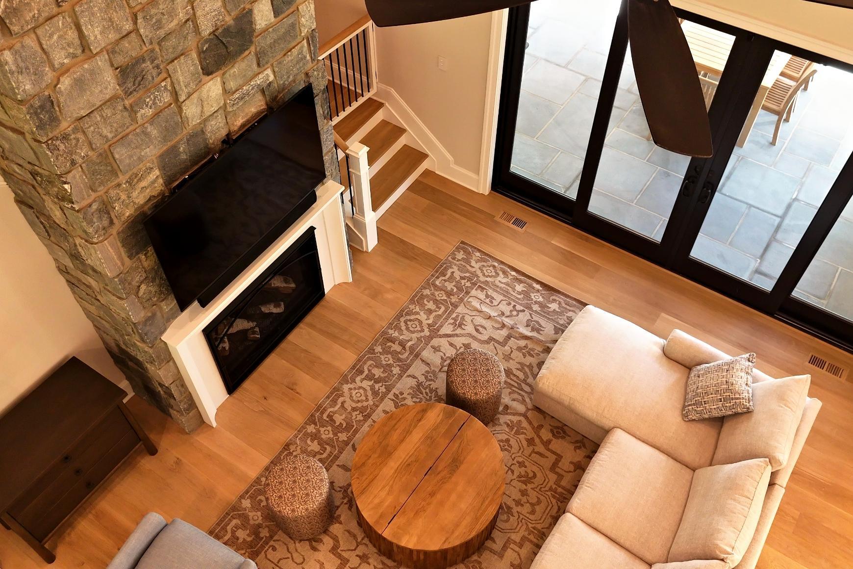 Great Room from Above in Automated Custom Home by GTG Builders Great Room from Above in Automated Custom Home by GTG Builders