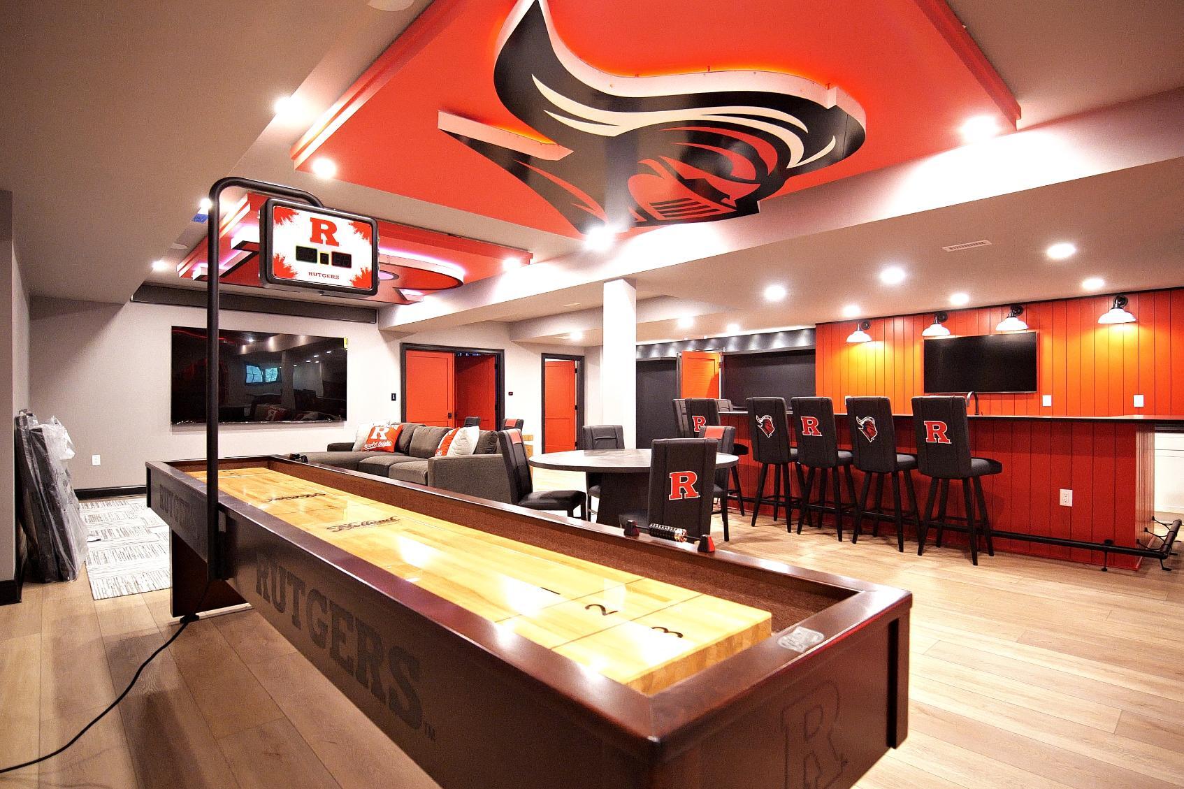 Basement Game Room in Automated Custom Home by GTG Builders Basement Game Room in Automated Custom Home by GTG Builders