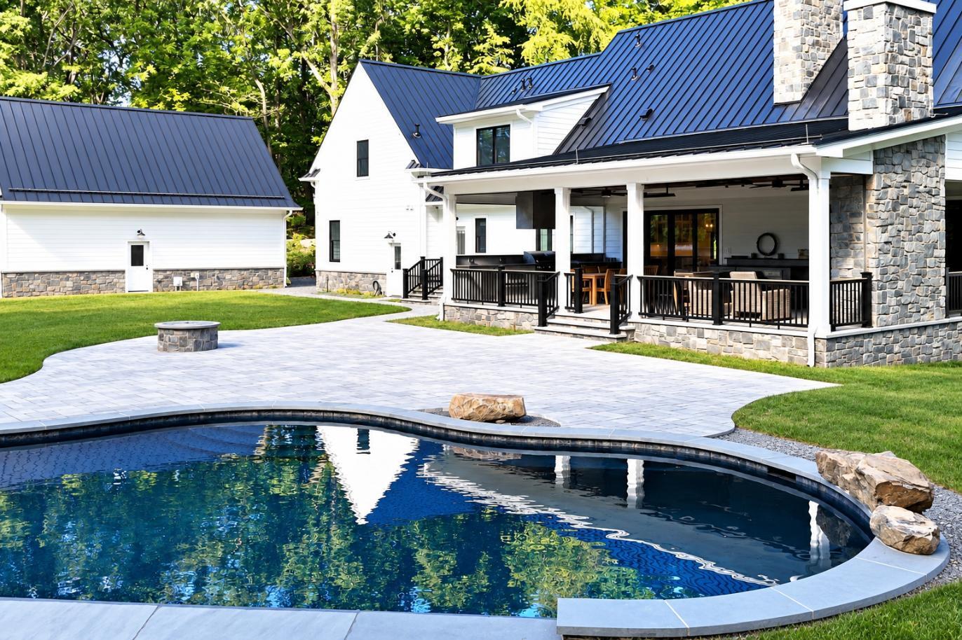 Custom Home Pool by GTG Builders