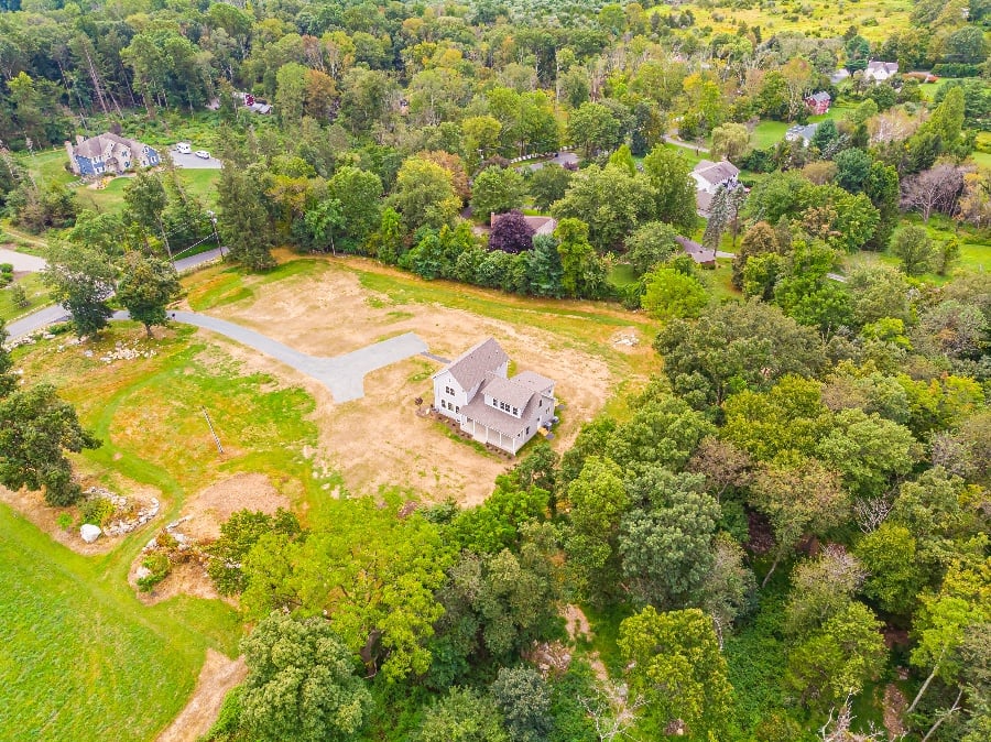 Overhead View of Custom Home in New Jersey Overhead View of Custom Home in New Jersey
