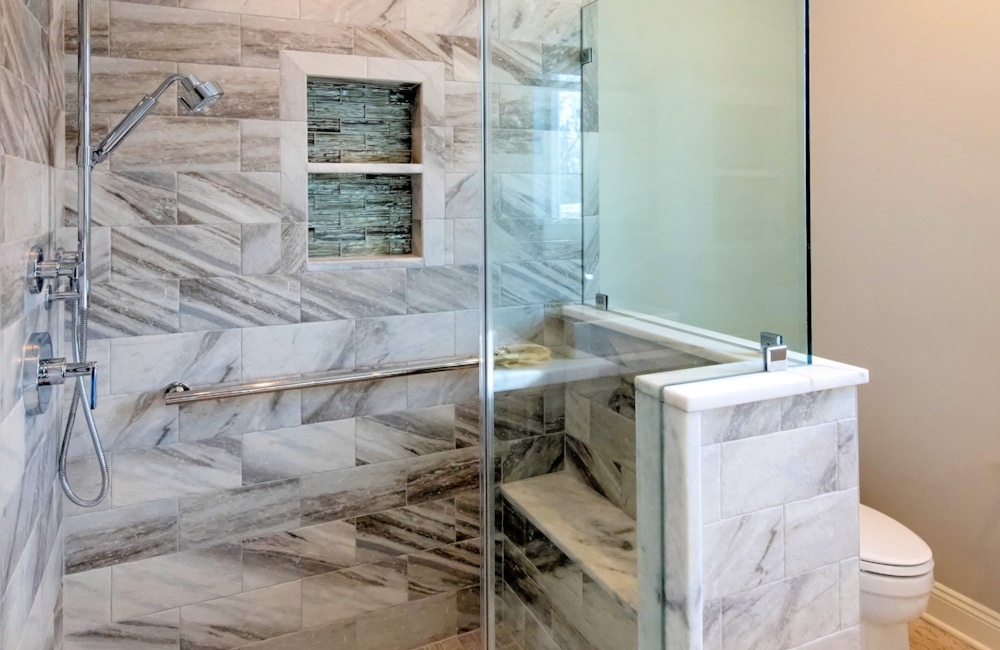 walk in shower in custom home by gtg builder in central new jersey walk in shower in custom home by gtg builder in central new jersey