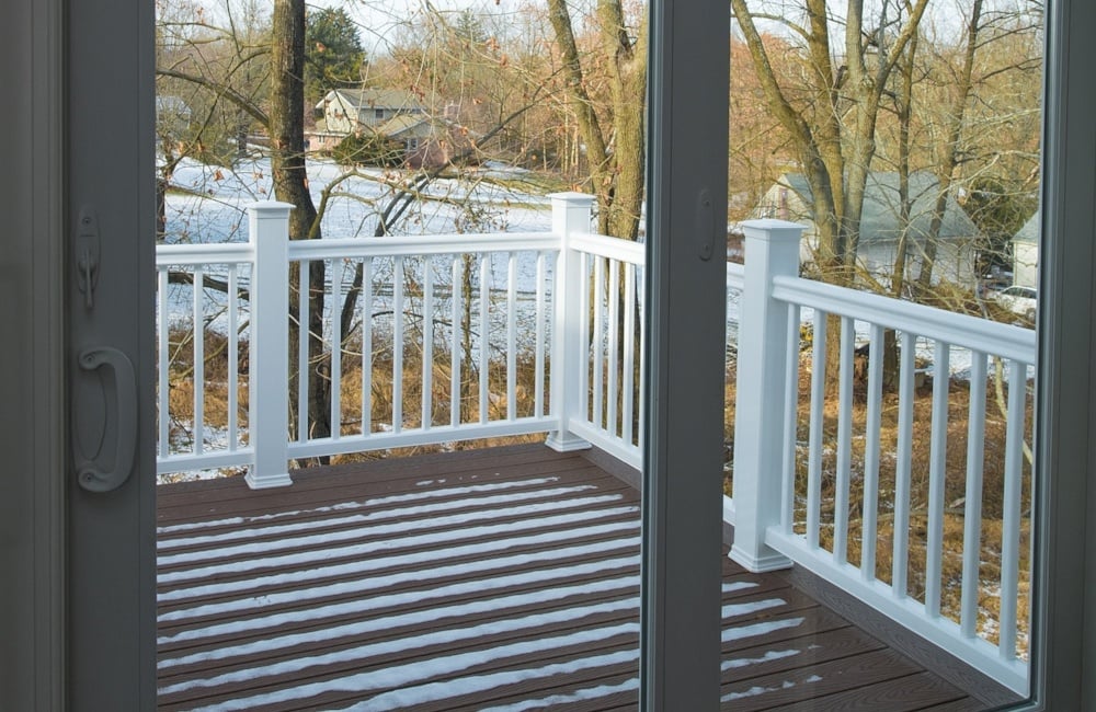 patio door inside custom home by gtg builders in central new jersey