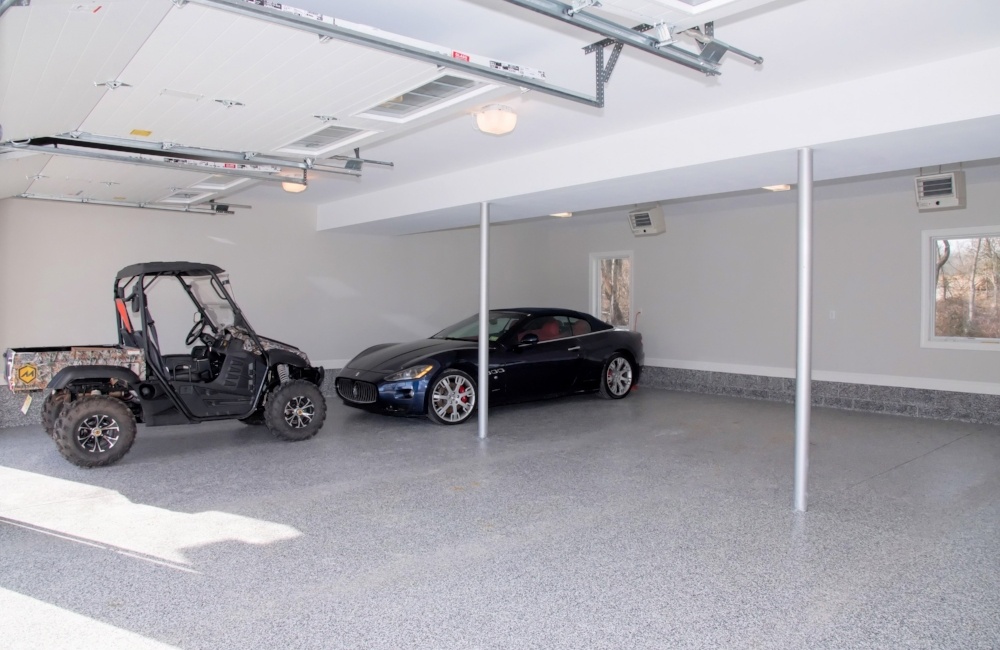 interior of 3 car garage in custom home by gtg builders in central new jersey interior of 3 car garage in custom home by gtg builders in central new jersey